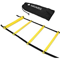 Navaris Escalera de Entrenamiento - Escalera para Hacer Deporte de 6M - para Mejorar Agilidad Velocidad coordinación…